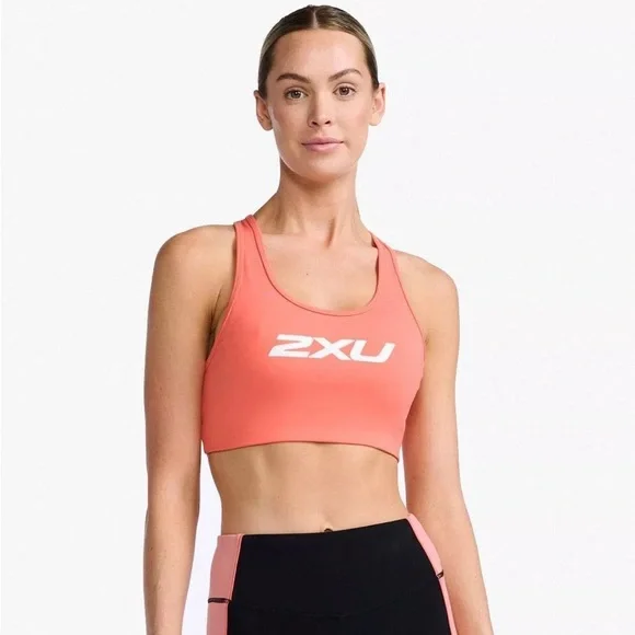 NWT [2xu] Motion Racerback Cut Out Sports Bra Crop Top HYC/WHT Women’s Sz Medium - Picture 2 of 10